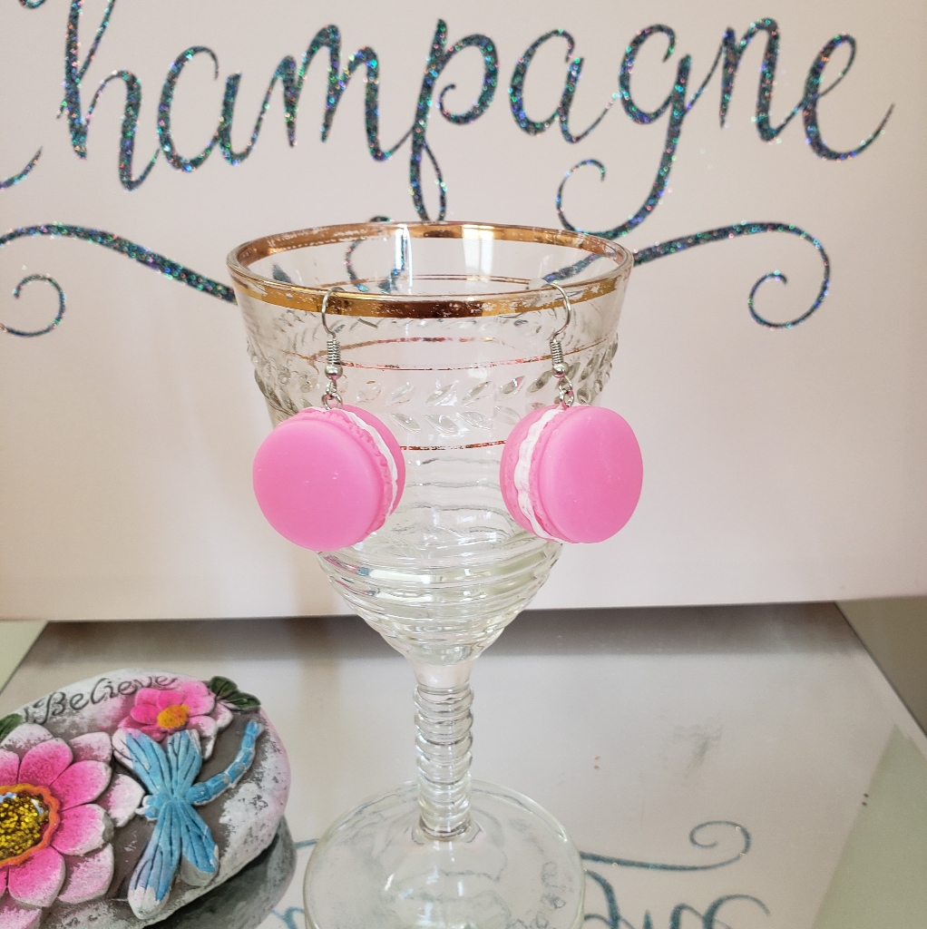 Pink Macaroon Earrings 15$